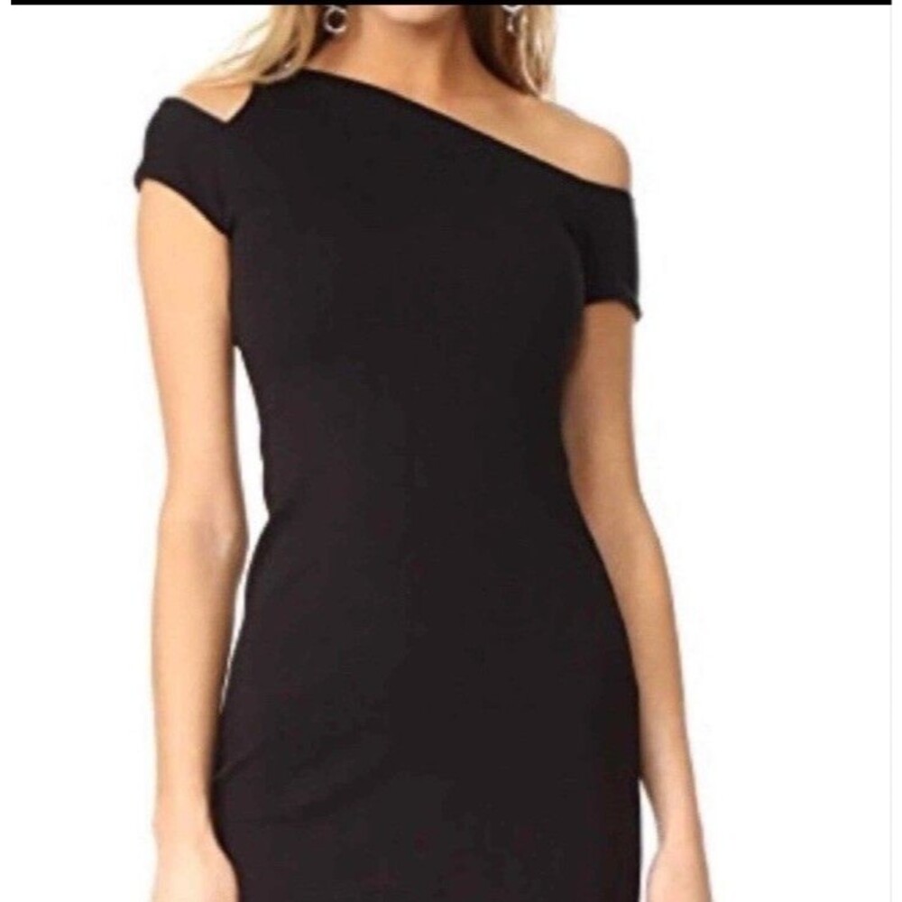 Bailey 44 Caribbean Cutout Black Cocktail Dress Size XL Asymmetrical Neckline
